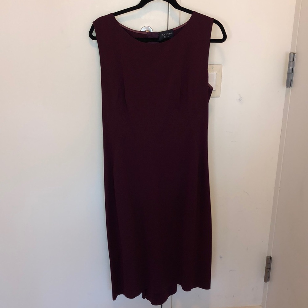 New! Lanvin Plum Sleeveless Dress